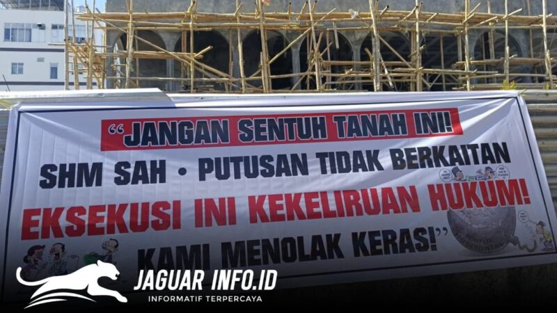 G.01 “STOP! Eksekusi Ini Tidak Sah! Objek Ini Memiliki SHM dan Tidak Masuk Dalam Putusan Perkara. Paksa Eksekusi sama dengan Melanggar Hukum.”