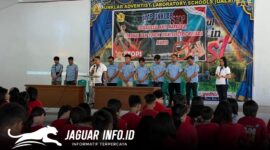 G.1 Satuan Narkoba Polres Minahasa Utara menggelar sosialisasi bahaya narkoba, alkohol, serta rokok fisik dan elektrik kepada ratusan siswa SMP UNKLAB Airmadidi