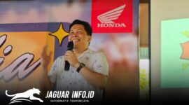 G.0 Promotion Dept. Head PT DAW Bonny Pandelaki saat menyampaikan sambutan pada pelaksanaan media gathering. Talajo Resort Sabtu, 29/11/25