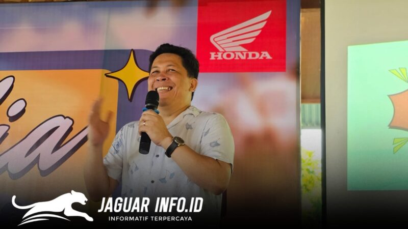 G.0 Promotion Dept. Head PT DAW Bonny Pandelaki saat menyampaikan sambutan pada pelaksanaan media gathering. Talajo Resort Sabtu, 29/11/25