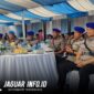 G.1 Syukuran sederhana dalam rangka HUT Pol Airud ke - 75. Tampak para pejabat utama Sulut menaikan doa bersama untuk korban bencana alam di Sumatera