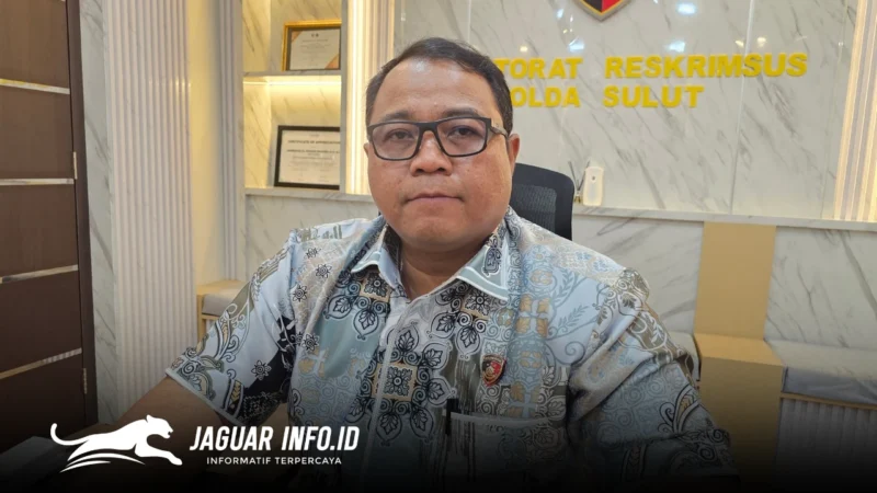 Direktur Reserse Kriminal Khusus Polda Sulut, Kombes Pol FX Winardi Prabowo, saat memberikan keterangan pers terkait penetapan tersangka kasus korupsi dana kas bank BSG Tahuna, Jumat (13/2/2026). Foto Istimewa