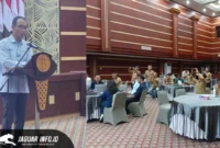 Kepala Kantor Perwakilan Bank Indonesia (BI) Sulawesi Utara, Joko Supratikto (tengah), memberikan sambutan dalam pembukaan Refreshment Wartawan dan Kick Off 3rd Festival Jurnalistik di Ruang Tondano, Kantor BI Sulut, Manado, Kamis (26/02). Foto : Istimewa