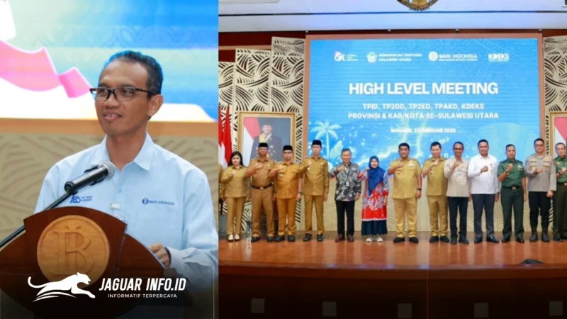 Kepala Kantor Perwakilan Bank Indonesia (BI) Sulawesi Utara, Joko Supratikto, memaparkan strategi pengendalian inflasi pangan dalam kegiatan Refreshment Wartawan BI Sulut 2026 di Ruang Tondano, Manado, Kamis (26/2/2026). (Foto: Dok. BI Sulut)