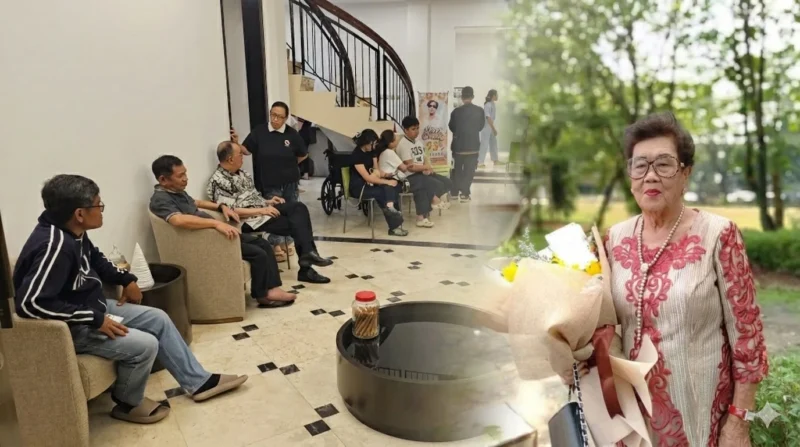 Suasana duka di kediaman almarhumah Fietje Waani, ibunda mantan Bupati Minahasa Royke Roring, di Citraland Manado. Foto : Istimewa