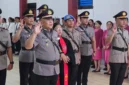 Sumpah janji PJU dan Kapolsek baru saat upacara serah terima jabatan di Aula Tribrata Polres Minut, Jumat (13/3/2026). Foto : Istimewa