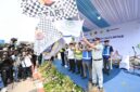 Direktur Utama PT Jasa Raharja Muhammad Awaluddin saat menghadiri Flag Off One Way Nasional Lebaran 2026 di Gerbang Tol Cikampek Utama, Rabu (18/3). (Foto: Dok. Jasa Raharja)