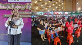 Suasana meriah Closing Ceremony Wisata Kuliner Ramadhan 2026 di parkiran Megamall, Kawasan Megamas, Manado. Foto Istimewa