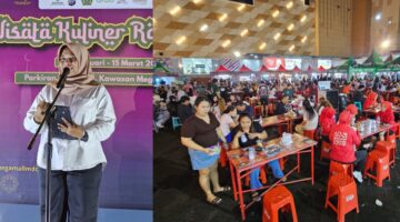 Suasana meriah Closing Ceremony Wisata Kuliner Ramadhan 2026 di parkiran Megamall, Kawasan Megamas, Manado. Foto Istimewa