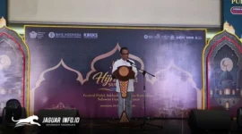 Kepala Perwakilan Bank Indonesia (BI) Sulawesi Utara, Joko Supratikto, saat memaparkan 9 inisiasi program ekonomi syariah dalam acara HIJRAH Sulut Fest 2026 di Megamall Manado, Sabtu (28/02).Foto : Jurnalis BI