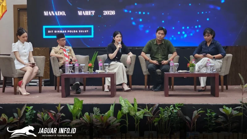 Suasana diskusi panel dalam Forum Group Discussion Ditbinmas Polda Sulut yang berlangsung di Ball Room Peninsula Hotel Manado, Selasa (10/03/26). Foto Istimewa