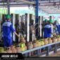 Deretan tabung gas di fasilitas Stasiun Pengisian dan Pengangkutan Bulk Elpiji Khusus (SPPEK) Kendari yang siap didistribusikan untuk menjaga stabilitas stok LPG Sulawesi Tenggara.