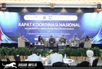 Direktur Utama Jasa Raharja Muhammad Awaluddin saat memaparkan strategi digitalisasi dalam Rakornas Pengelolaan Pendapatan Daerah 2026 di Jakarta.