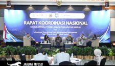 Direktur Utama Jasa Raharja Muhammad Awaluddin saat memaparkan strategi digitalisasi dalam Rakornas Pengelolaan Pendapatan Daerah 2026 di Jakarta.