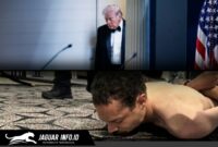 Momen saat pelaku penembakan, Cole Tomas Allen, ditangkap dan diamankan oleh sejumlah personel kepolisian bersenjata lengkap di luar hotel Hilton.