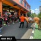 Personel Basarnas Sulut sedang mempraktikkan teknik kendali hewan saat latihan berkuda untuk mendukung operasi SAR di wilayah Manado.