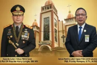 Kapolda Sulut Irjen Pol Roycke Harry Langie memberikan dukungan penuh pada Hapsa PKB GMIM 2026 di Manado.