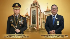 Kapolda Sulut Irjen Pol Roycke Harry Langie memberikan dukungan penuh pada Hapsa PKB GMIM 2026 di Manado.