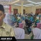 Jemaah haji Sulawesi Utara saat melakukan proses registrasi di Gedung Serbaguna Asrama Haji Tuminting Manado, Jumat (1/5/2026).
