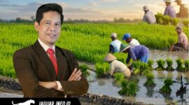 Kepala BPS Sulawesi Utara, Dr. Watekhi, dengan latar belakang aktivitas sektor pertanian yang menjadi tumpuan ekonomi daerah.
