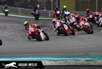Deretan motor balap andalan Astra Honda Racing Team yang siap dipacu di Sirkuit Buriram, Thailand.