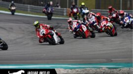 Deretan motor balap andalan Astra Honda Racing Team yang siap dipacu di Sirkuit Buriram, Thailand.