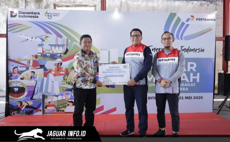 Pertamina Patra Niaga Regional Sulawesi menggelar pasar murah Pertamina Bitung dengan menyalurkan 1.000 paket sembako murah untuk warga pra sejahtera Kecamatan Maesa.