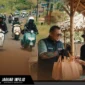 Jajaran Polda Sulut saat melaksanakan kegiatan Touring Kamtibmas dan membagikan bantuan sembako kepada warga di Sulawesi Utara.