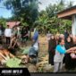 Direktur Polairud Polda Sulut, Kombes Pol Bayuaji Yudha Prajas, S.H., M.H., saat memantau proses penyembelihan dua ekor sapi kurban di Mako Ditpolairud Polda Sulut, Bitung, pada 27-05-2026.