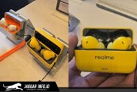 Desain Candy-Box ikonik dari perangkat audio nirkabel yang memengaruhi harga Realme Buds T500 Pro di pasaran.