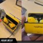 Desain Candy-Box ikonik dari perangkat audio nirkabel yang memengaruhi harga Realme Buds T500 Pro di pasaran.