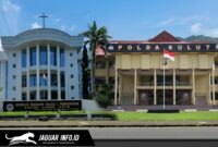 Gedung Kantor Sinode GMIM di Tomohon & Gedung Polda Sulawesi Utara.