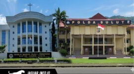 Gedung Kantor Sinode GMIM di Tomohon & Gedung Polda Sulawesi Utara.