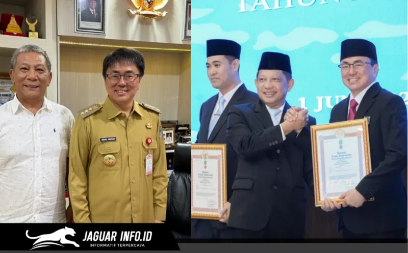 Penyerahan Tanda Kehormatan Satyalencana Wira Karya oleh Menteri Dalam Negeri RI kepada Walikota Manado.