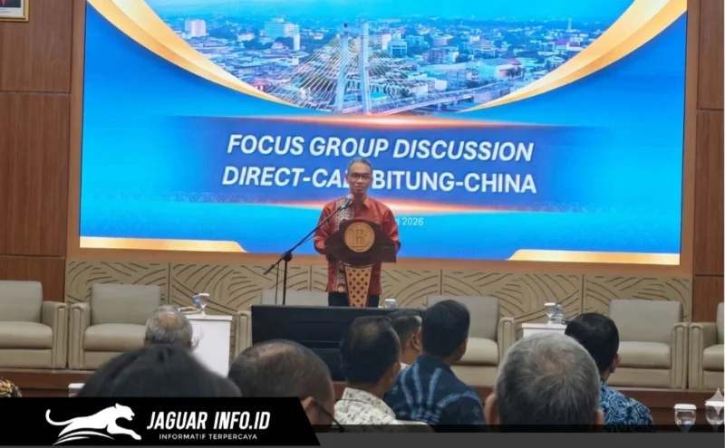 Kepala Perwakilan Bank Indonesia Sulawesi Utara, Joko Supratikto, saat membuka kegiatan FGD Direct Call Bitung–China di Manado, Jumat (05/06/26).