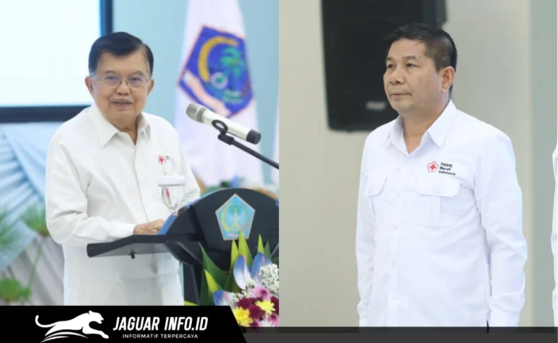 Ketua Umum PMI Pusat Jusuf Kalla saat melantik pengurus PMI Sulawesi Utara di Wisma Negara Bumi Beringin, Manado, Senin 15/06/26.