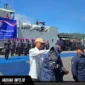 Kepala BI Sulut Joko Supratikto saat pelepasan tim Ekspedisi Rupiah Berdaulat di Dermaga Samuel Languju, Bitung, 23/06/26.