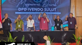 Bara Prima saat memberikan sambutan usai terpilih sebagai Ketua Ivendo Sulawesi Utara dalam Musda di Aston Hotel Manado, 02/07/26.