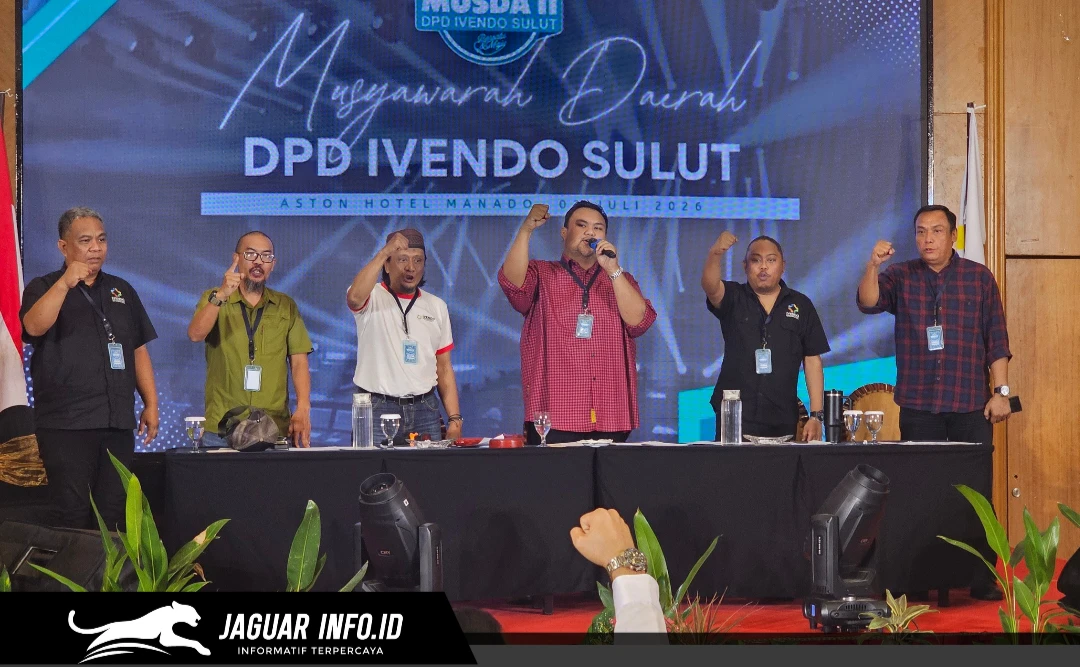 Bara Prima saat memberikan sambutan usai terpilih sebagai Ketua Ivendo Sulawesi Utara dalam Musda di Aston Hotel Manado, 02/07/26.