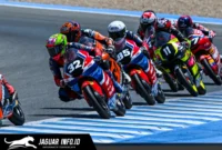 M. Kiandra Ramadhipa saat memacu motor NSF250RW pada ajang Moto3 Junior World Championship di Circuito de Jerez – Ángel Nieto, Spanyol (Foto: Dokumentasi AHM).