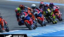 M. Kiandra Ramadhipa saat memacu motor NSF250RW pada ajang Moto3 Junior World Championship di Circuito de Jerez – Ángel Nieto, Spanyol (Foto: Dokumentasi AHM).