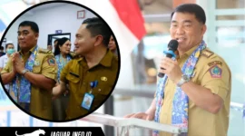 Direktur RS Manembo-nembo Bitung, Dr dr. Nicolas Chally Tirayoh, M.Kes., FISQua, saat mendampingi Gubernur Sulut Yulius Selvanus Komaling dalam peresmian Unit Pelayanan Dialisis, Senin 06/07/26.