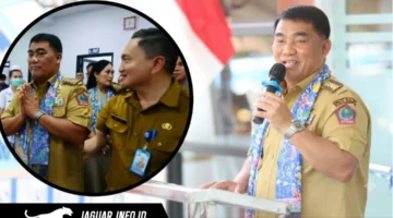 Direktur RS Manembo-nembo Bitung, Dr dr. Nicolas Chally Tirayoh, M.Kes., FISQua, saat mendampingi Gubernur Sulut Yulius Selvanus Komaling dalam peresmian Unit Pelayanan Dialisis, Senin 06/07/26.