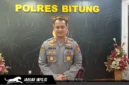 Kapolres Bitung AKBP Arie Sulistyo Nugroho saat memberikan keterangan terkait strategi pengamanan wilayah dan penguatan patroli di Mapolres Bitung.