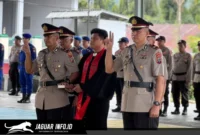 IPTU Nicky Winerungan saat diambil sumpah jabatan sebagai Kapolsek KPS Polres Bitung.