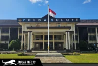 Gedung Markas Kepolisian Daerah (Mapolda) Sulawesi Utara (Sulut) tempat dilaporkannya kasus dugaan penipuan dan penggelapan sertifikat warisan.