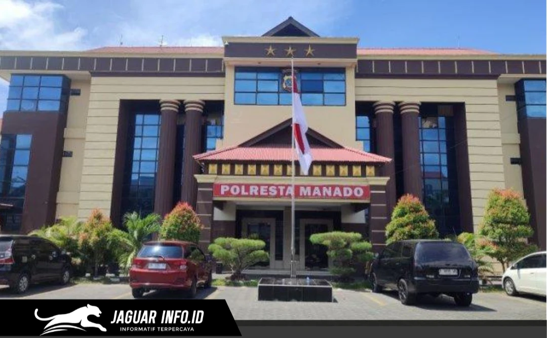 Gedung Polresta Manado, tempat laporan kasus dugaan pengrusakan dan penganiayaan diproses.