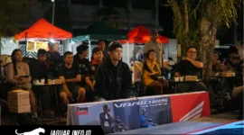 Suasana meriah para anggota komunitas otomotif dan hobi kreatif yang memadati area Mafana Coffee dalam kegiatan Honda Community Hub pada 25/07/26.