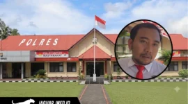Tampilan umum gedung Mapolres Minahasa Utara sebagai tempat laporan kasus kecelakaan senapan angin.