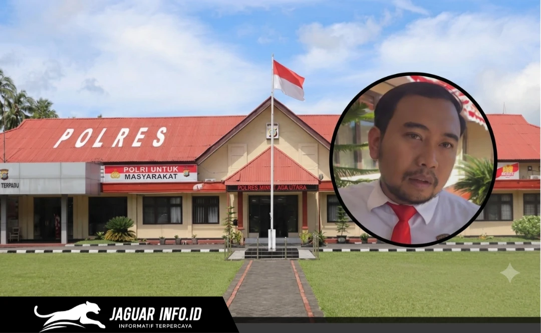 Tampilan umum gedung Mapolres Minahasa Utara sebagai tempat laporan kasus kecelakaan senapan angin.